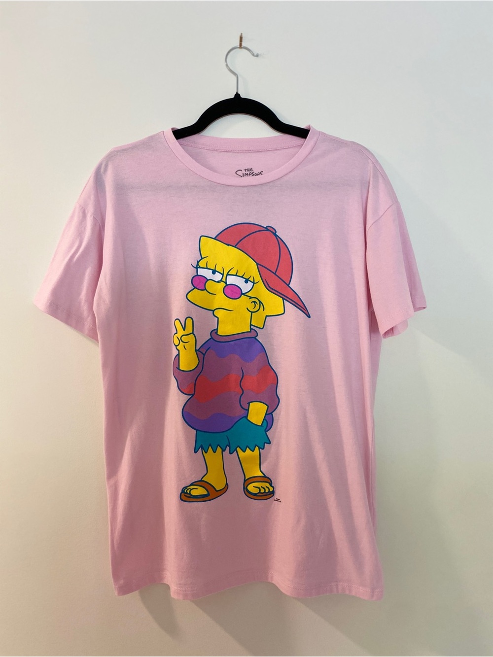 The Simpsons Lisa Simpson Graphic Tee | Pink T-Shirt | Size Small